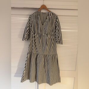 Everlane Grey and White Striped Maxi Dress